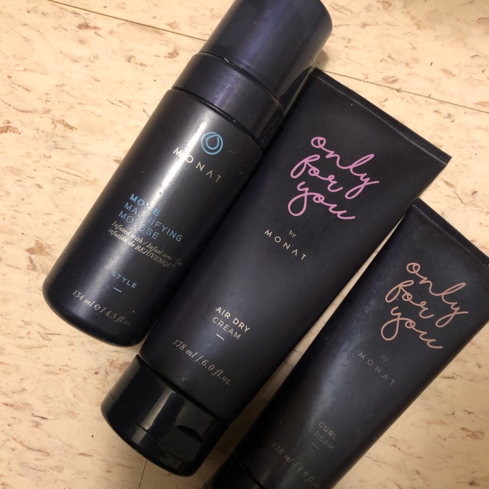 Monday mousse, curl cream, and air dry cream